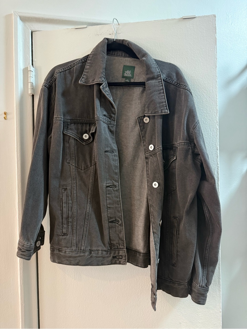 Women’s Washed Black Denim Jacket